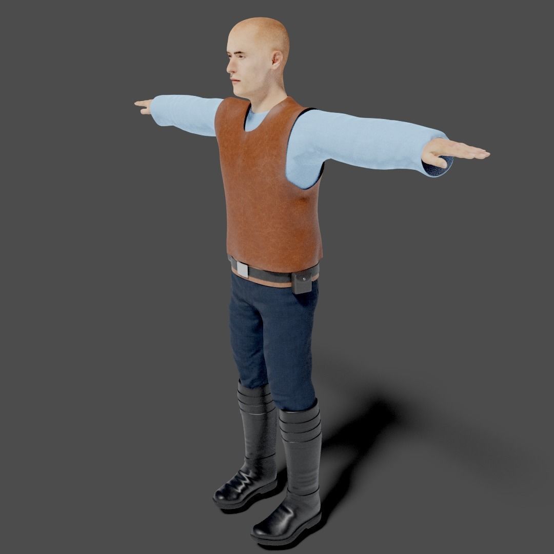 Sci-Fi Character Collection- rigged and animated Low-poly 3D model_44