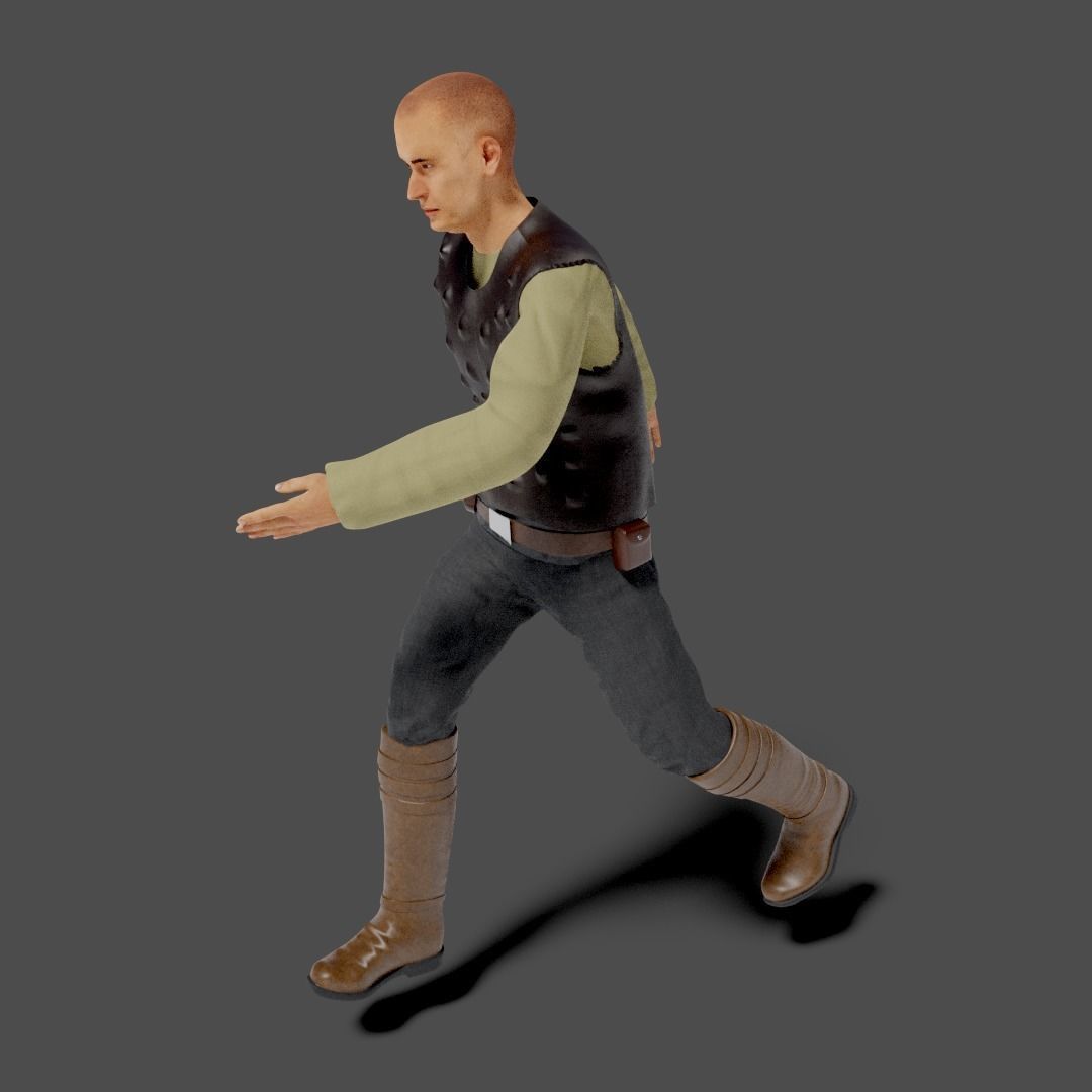 Sci-Fi Character Collection- rigged and animated Low-poly 3D model_34