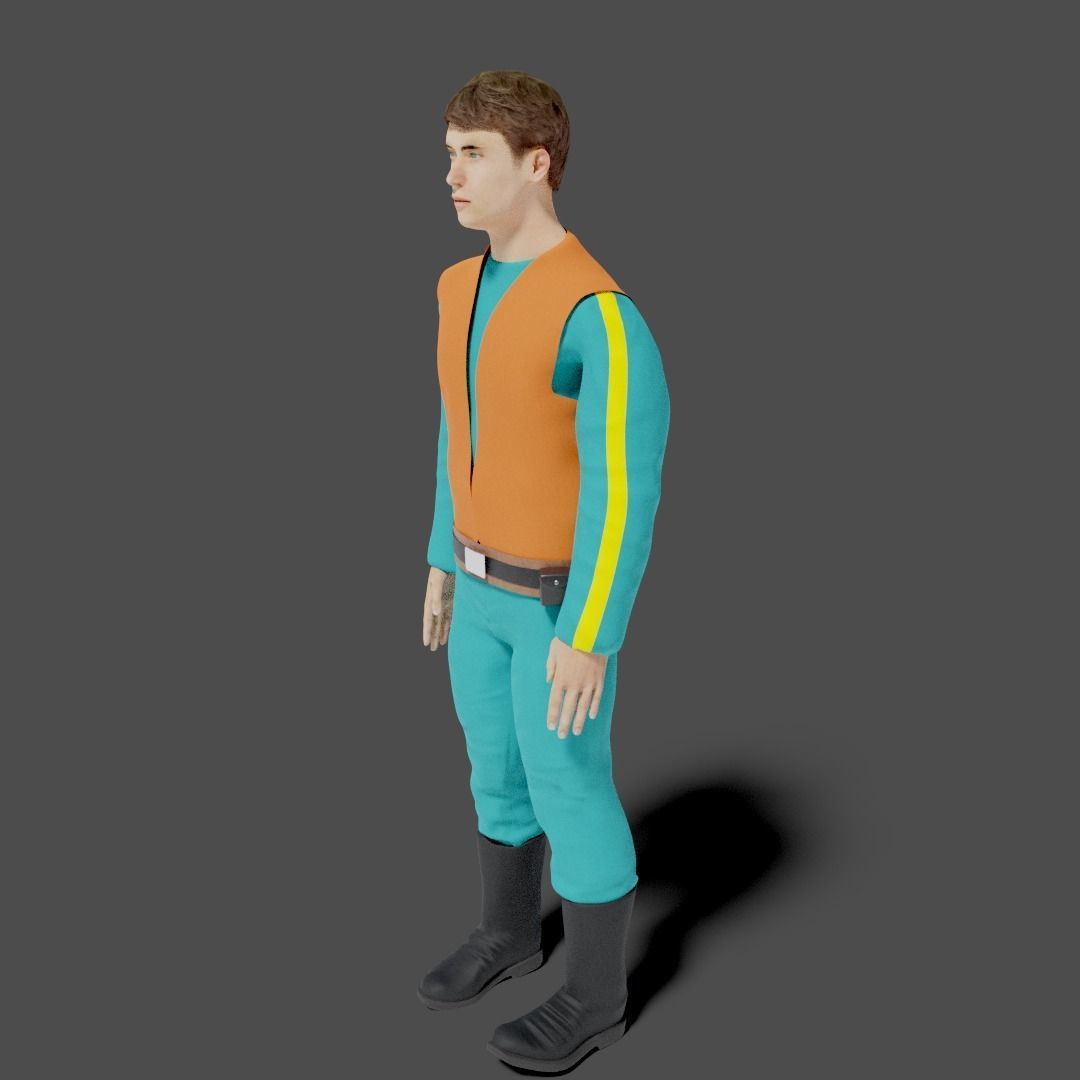 Sci-Fi Character Collection- rigged and animated Low-poly 3D model_11