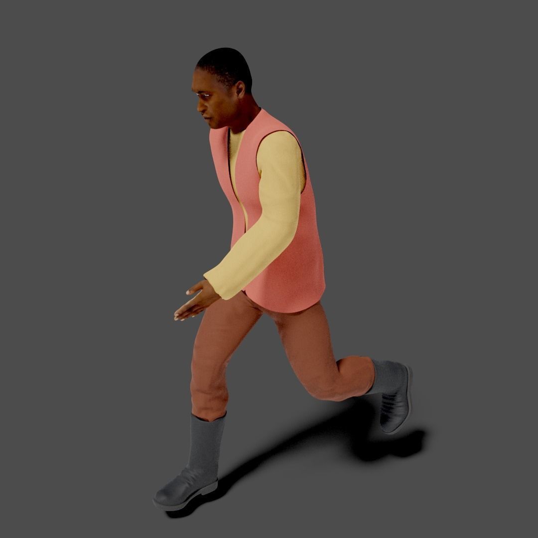 Sci-Fi Character Collection- rigged and animated Low-poly 3D model_93