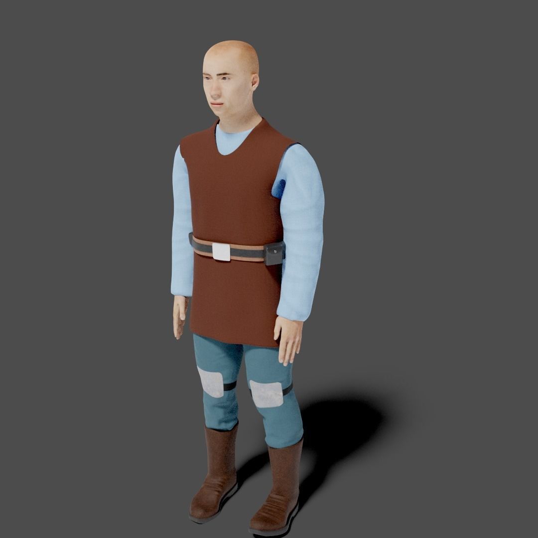Sci-Fi Character Collection- rigged and animated Low-poly 3D model_103