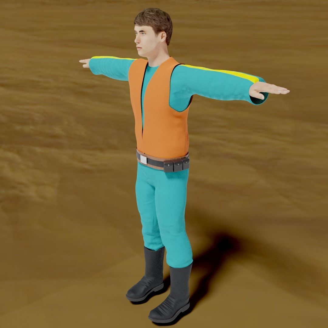 Sci-Fi Character Collection- rigged and animated Low-poly 3D model_6
