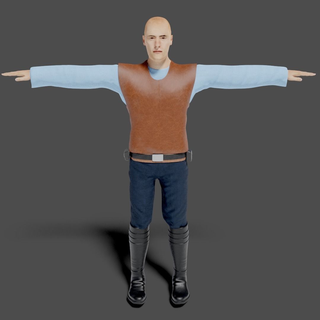 Sci-Fi Character Collection- rigged and animated Low-poly 3D model_45