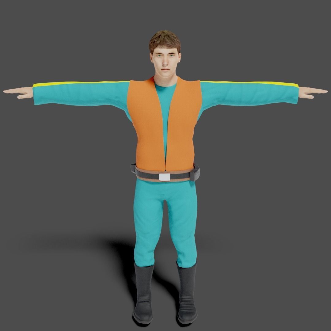 Sci-Fi Character Collection- rigged and animated Low-poly 3D model_9