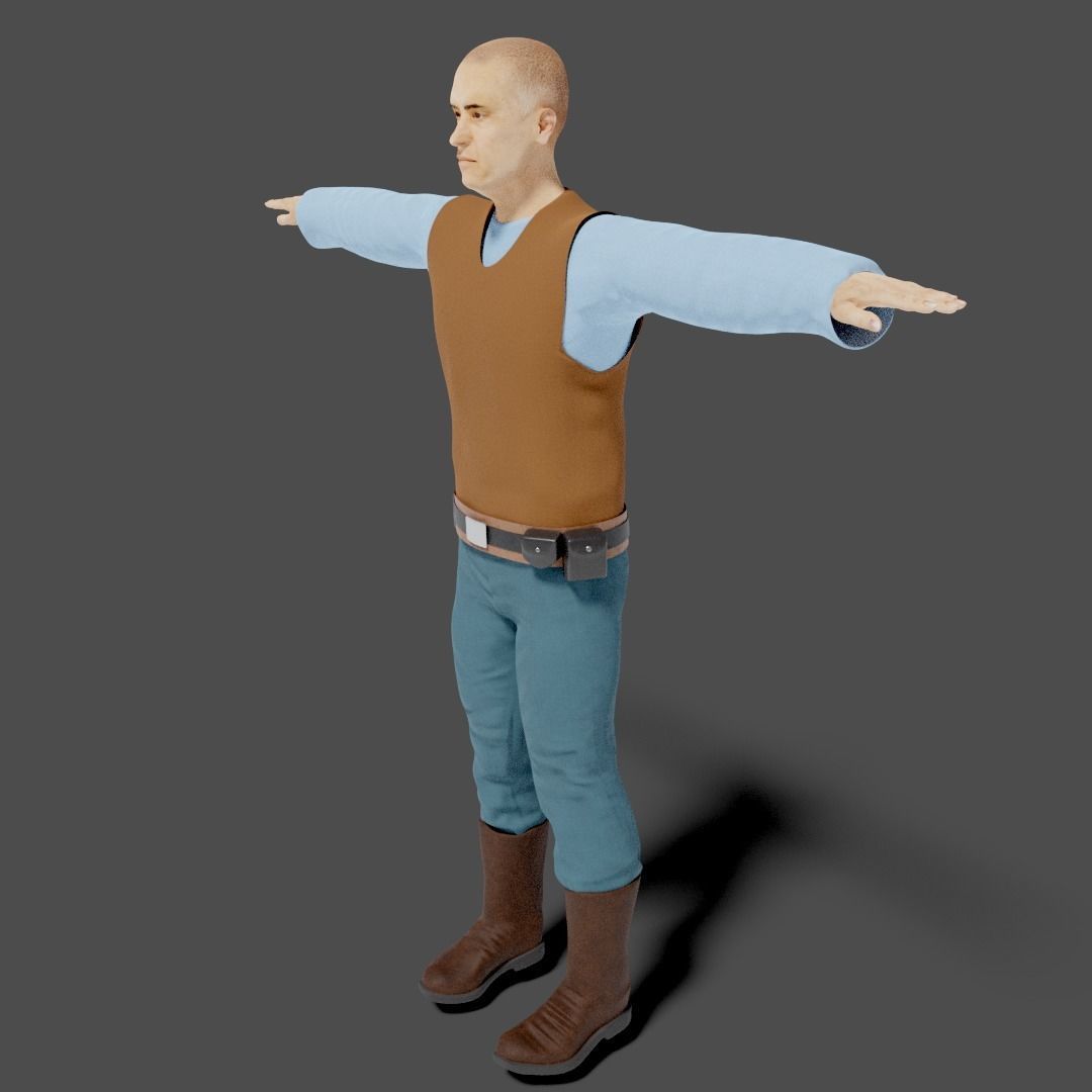 Sci-Fi Character Collection- rigged and animated Low-poly 3D model_65