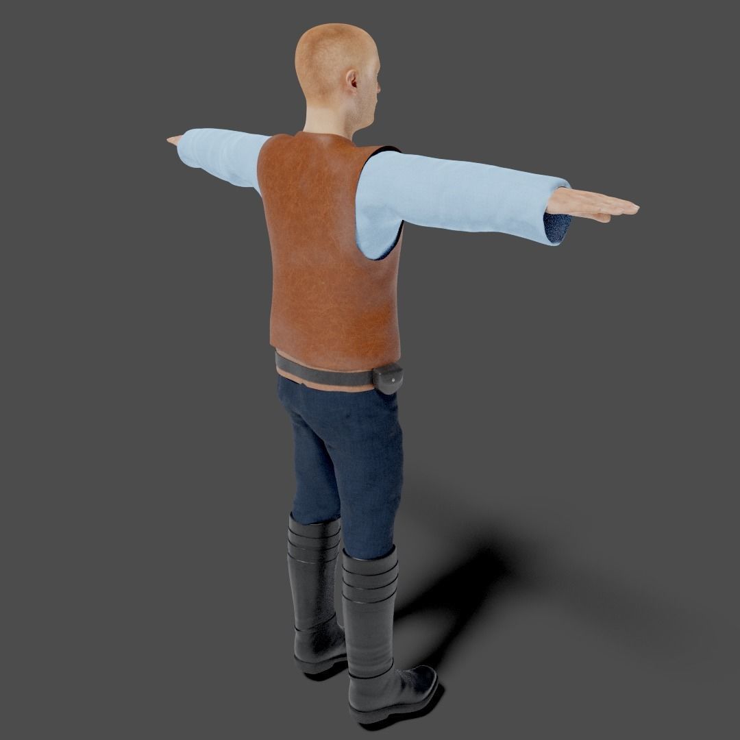 Sci-Fi Character Collection- rigged and animated Low-poly 3D model_43