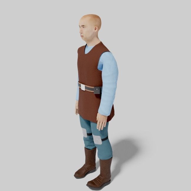 Sci-Fi Character Collection- rigged and animated Low-poly 3D model_98