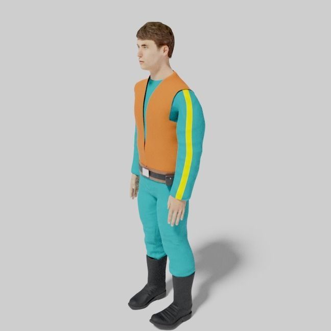 Sci-Fi Character Collection- rigged and animated Low-poly 3D model_5