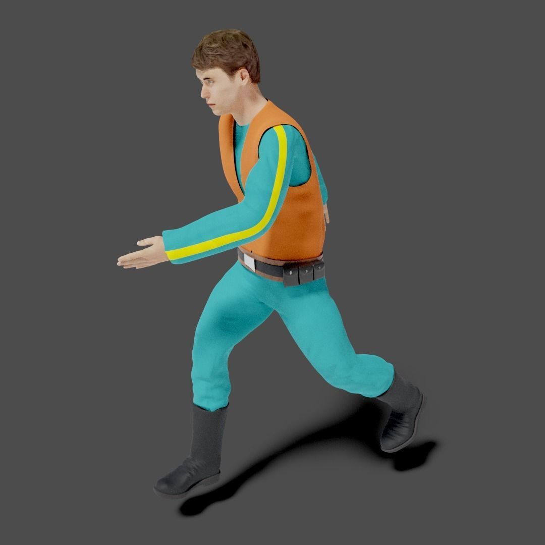 Sci-Fi Character Collection- rigged and animated Low-poly 3D model_12
