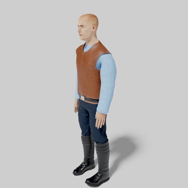 Sci-Fi Character Collection- rigged and animated Low-poly 3D model_41