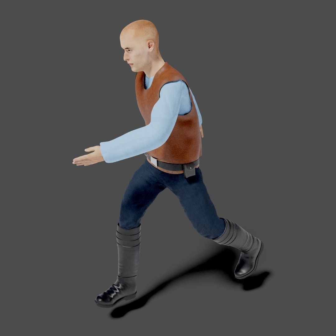 Sci-Fi Character Collection- rigged and animated Low-poly 3D model_48