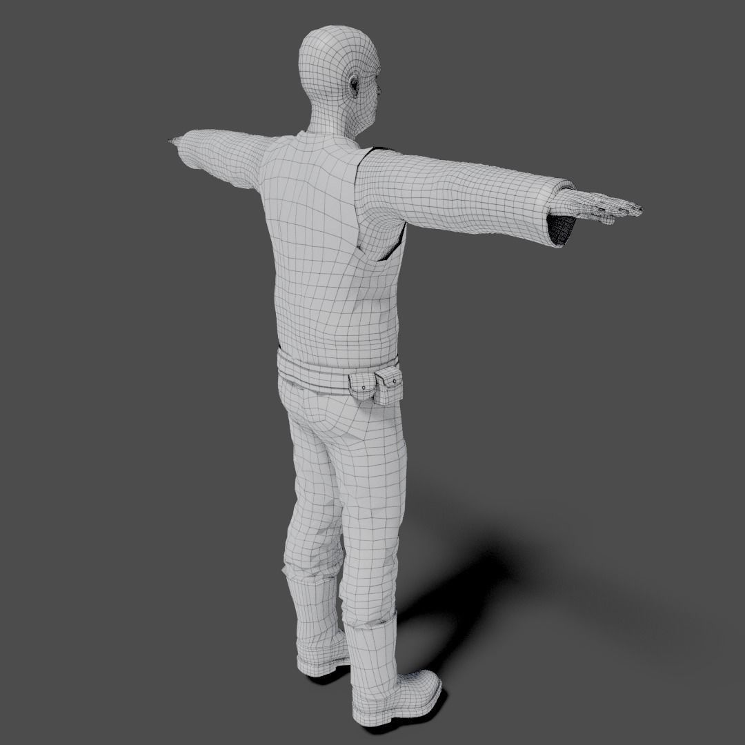Sci-Fi Character Collection- rigged and animated Low-poly 3D model_64