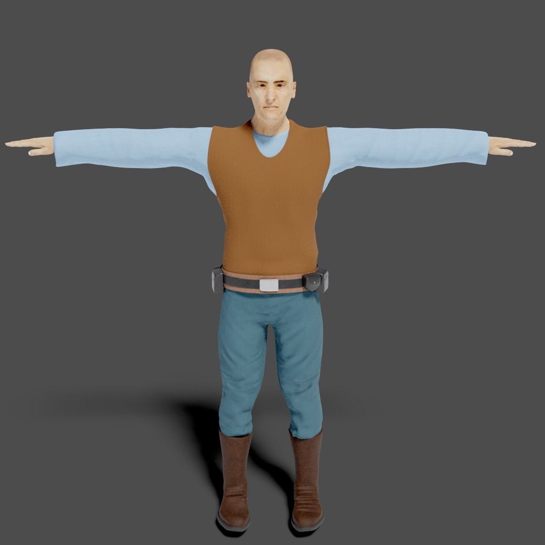 Sci-Fi Character Collection- rigged and animated Low-poly 3D model_66
