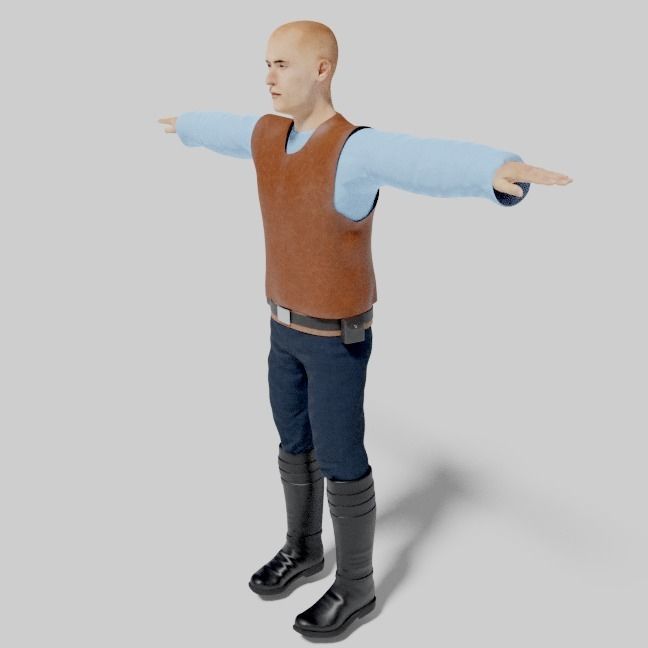 Sci-Fi Character Collection- rigged and animated Low-poly 3D model_40