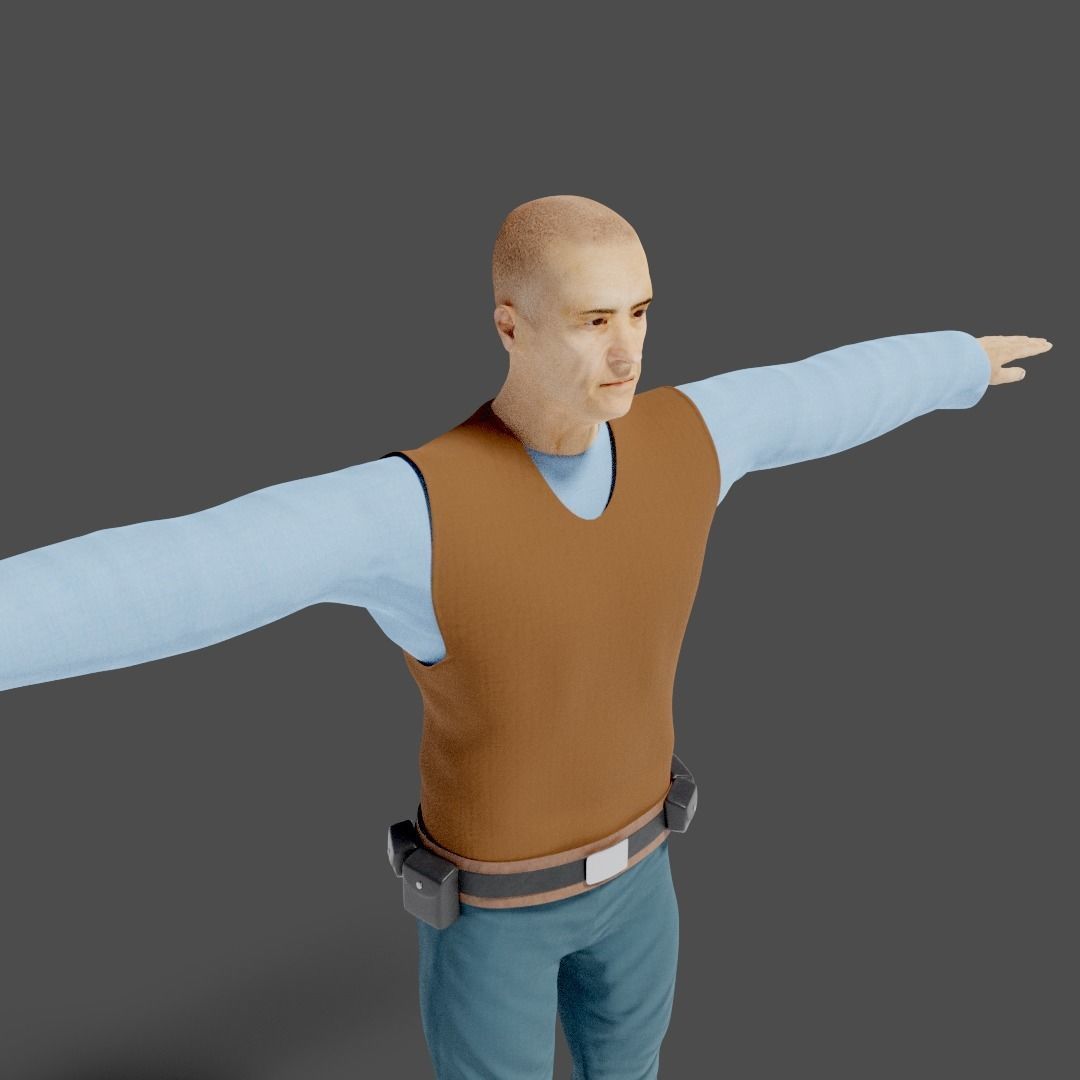 Sci-Fi Character Collection- rigged and animated Low-poly 3D model_67