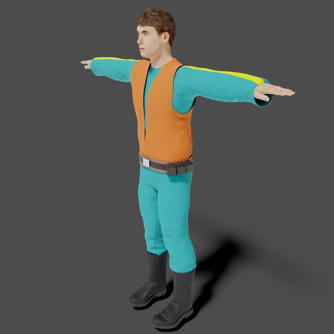 Sci-Fi Character Collection- rigged and animated Low-poly 3D model_8