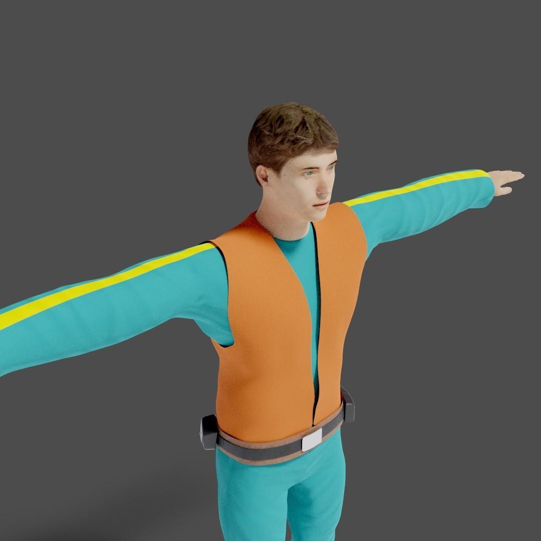 Sci-Fi Character Collection- rigged and animated Low-poly 3D model_10