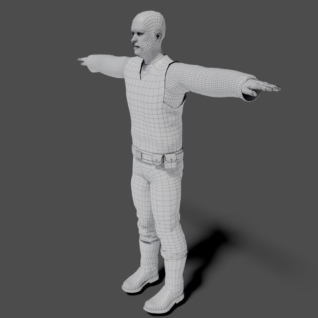 Sci-Fi Character Collection- rigged and animated Low-poly 3D model_63