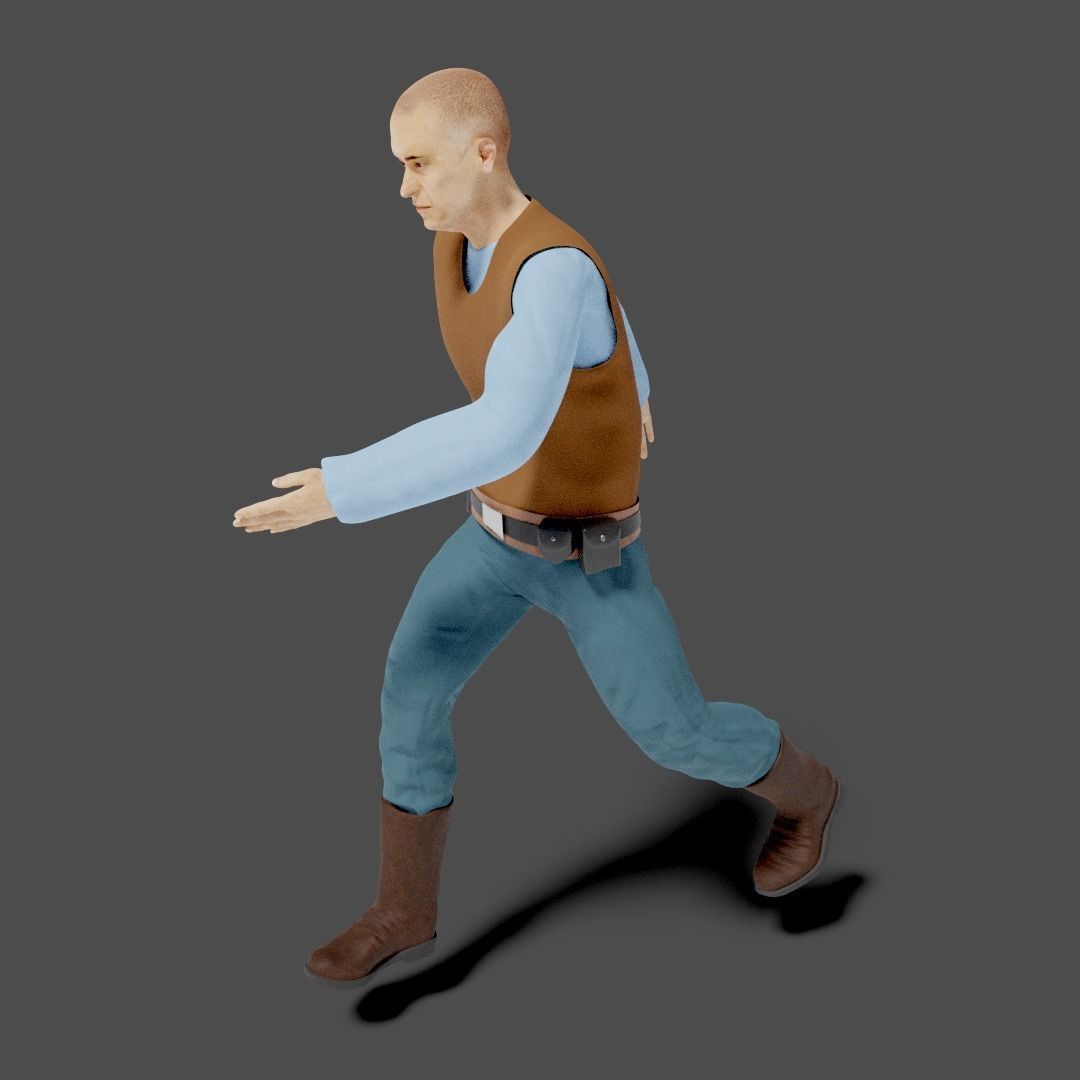 Sci-Fi Character Collection- rigged and animated Low-poly 3D model_70