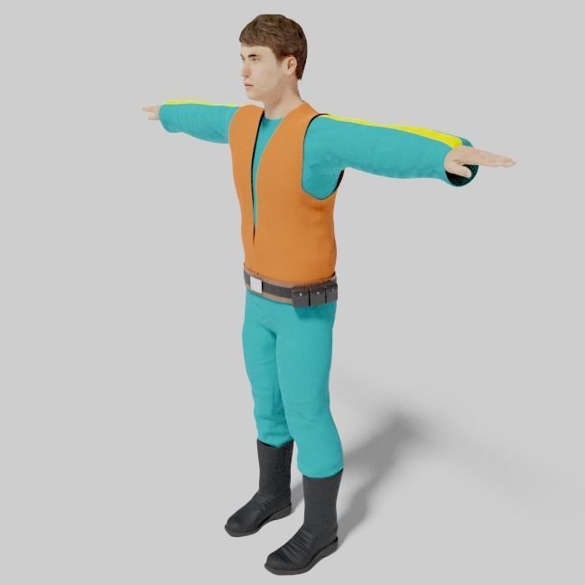 Sci-Fi Character Collection- rigged and animated Low-poly 3D model_4
