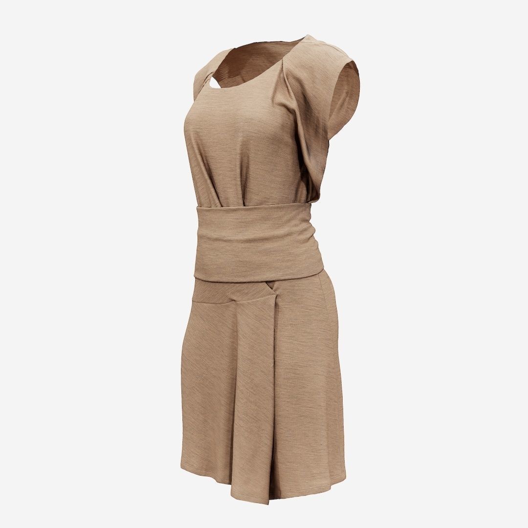 20 Dresses Low-poly 3D model_11