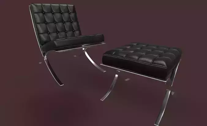 Barcelona Chair Set of Mies Van Der Rohe