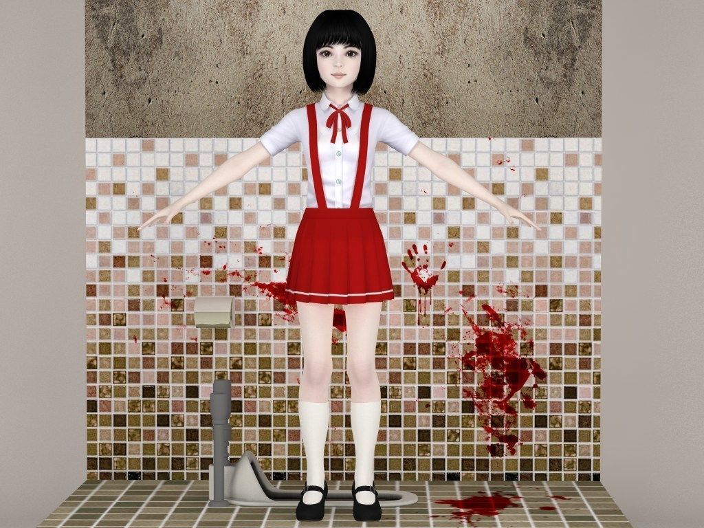  T pose nonrigged model of Hanako-san  3D model_3