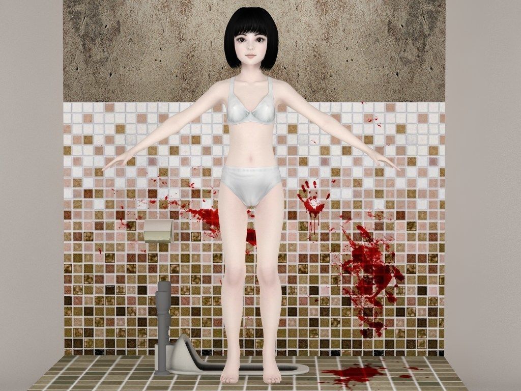  T pose nonrigged model of Hanako-san  3D model_4