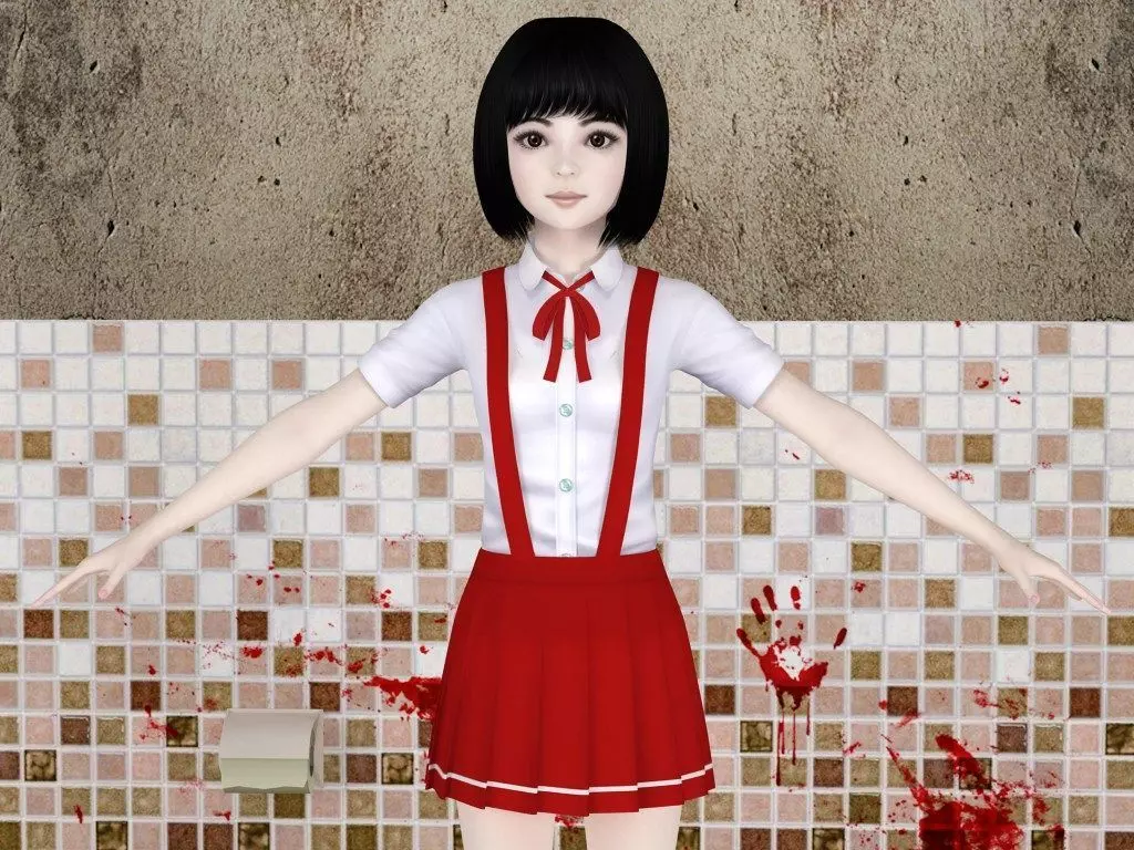  T pose nonrigged model of Hanako-san  3D model_0