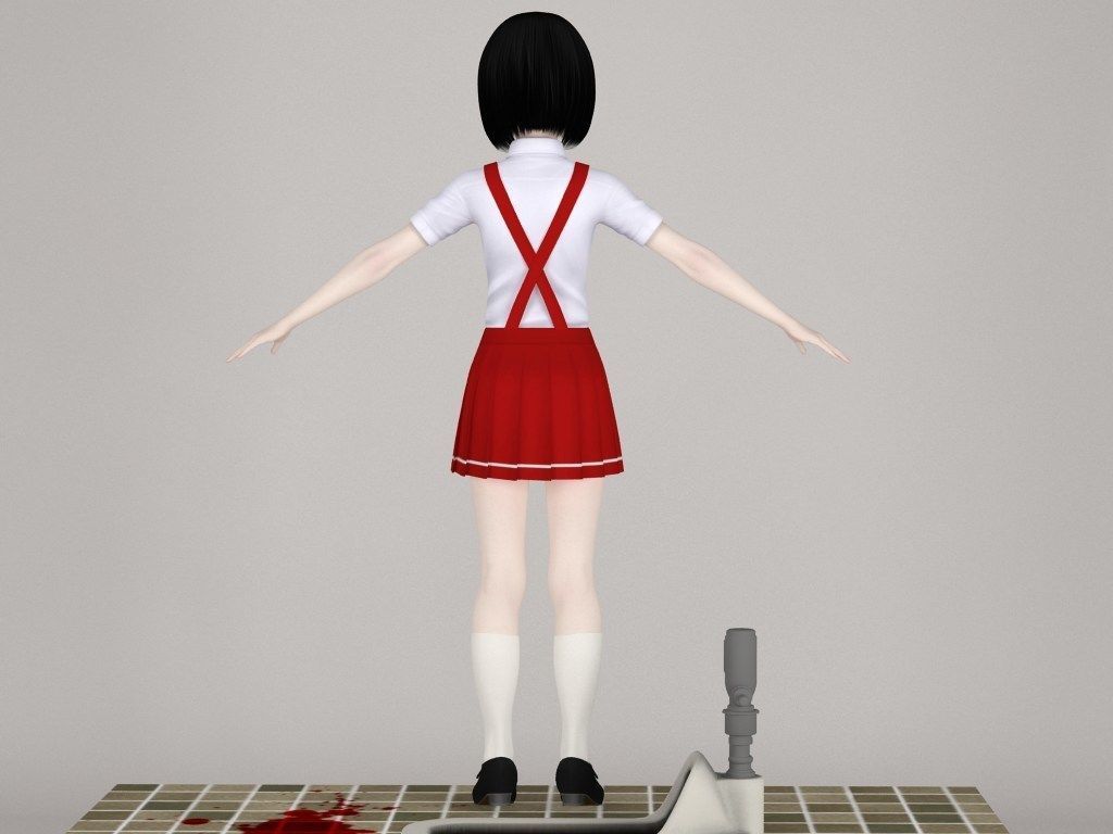  T pose nonrigged model of Hanako-san  3D model_12