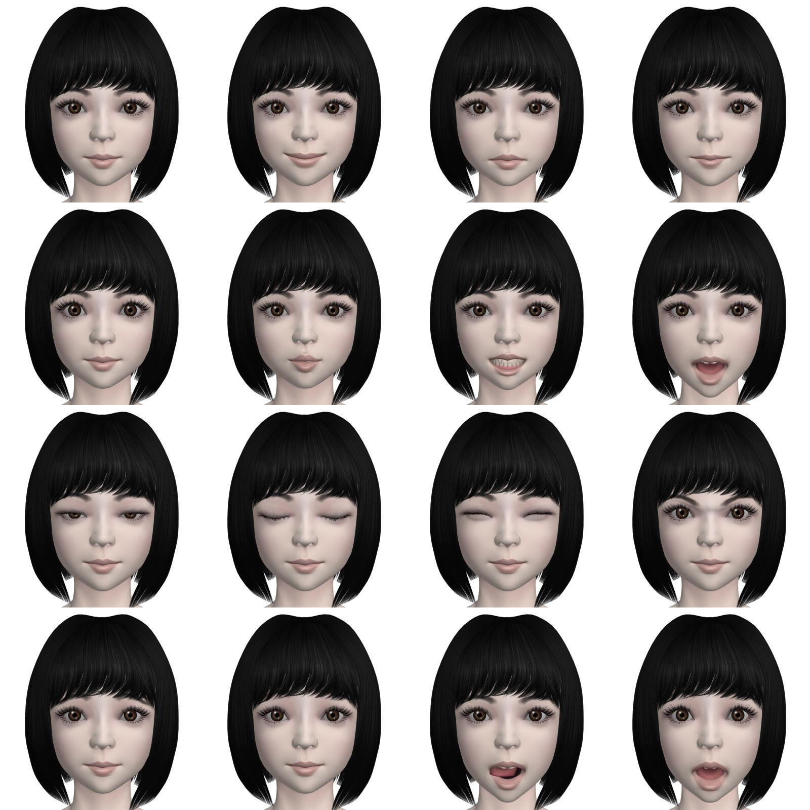 T pose rigged model of Hanako-san 3D model_4