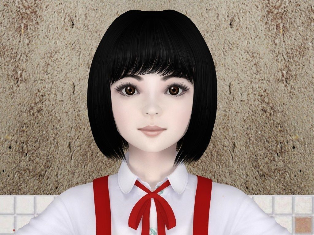 T pose rigged model of Hanako-san 3D model_2