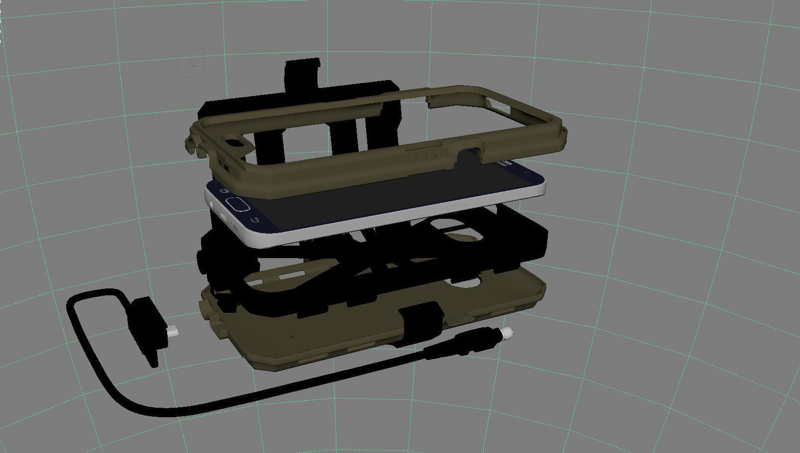 Kagwerks Galaxy S7 Kit Low Poly PBR 3d model Low-poly 3D model_7