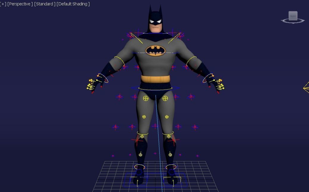 Batman Animated Series Rigged Low-poly 3D model_10