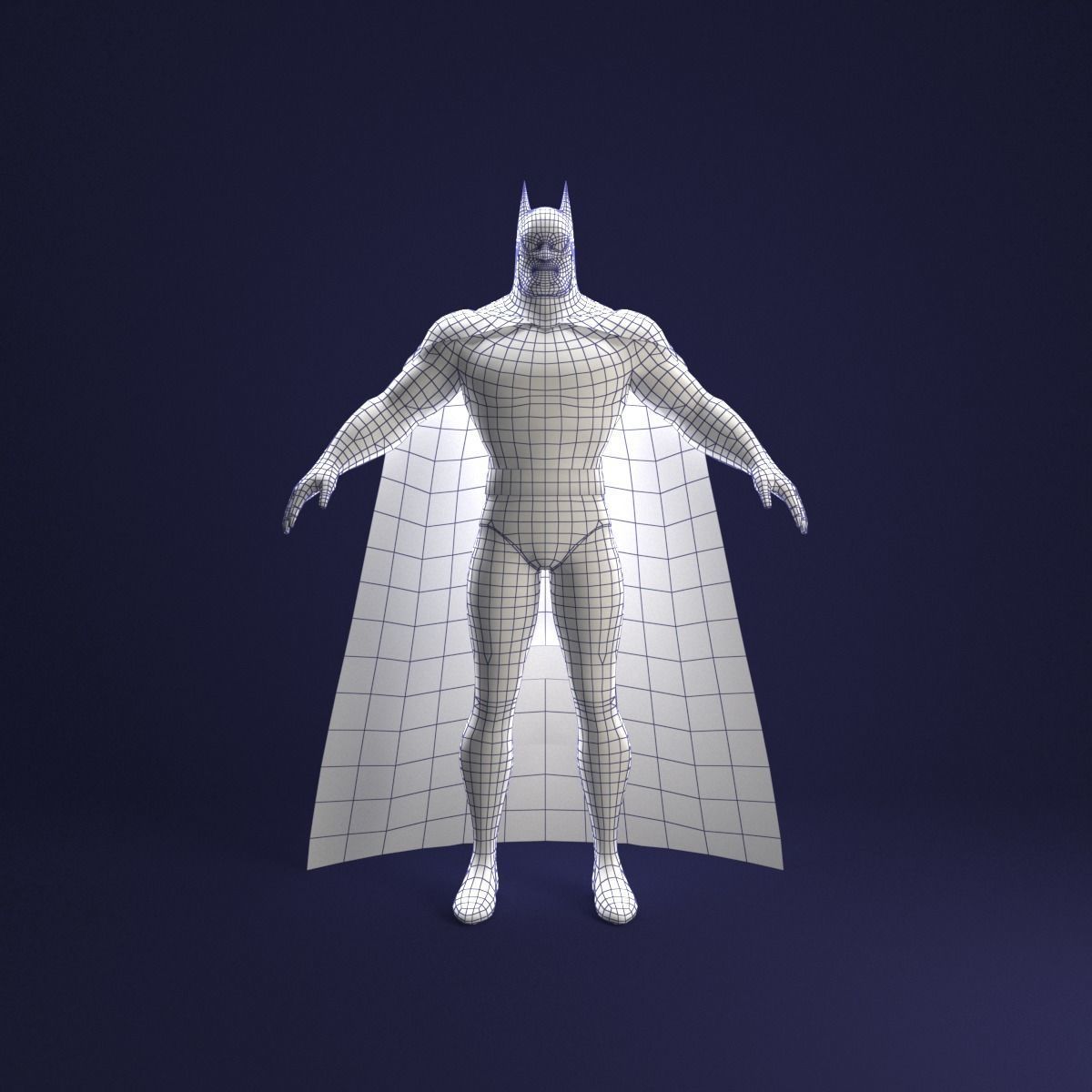 Batman Animated Series Rigged Low-poly 3D model_12
