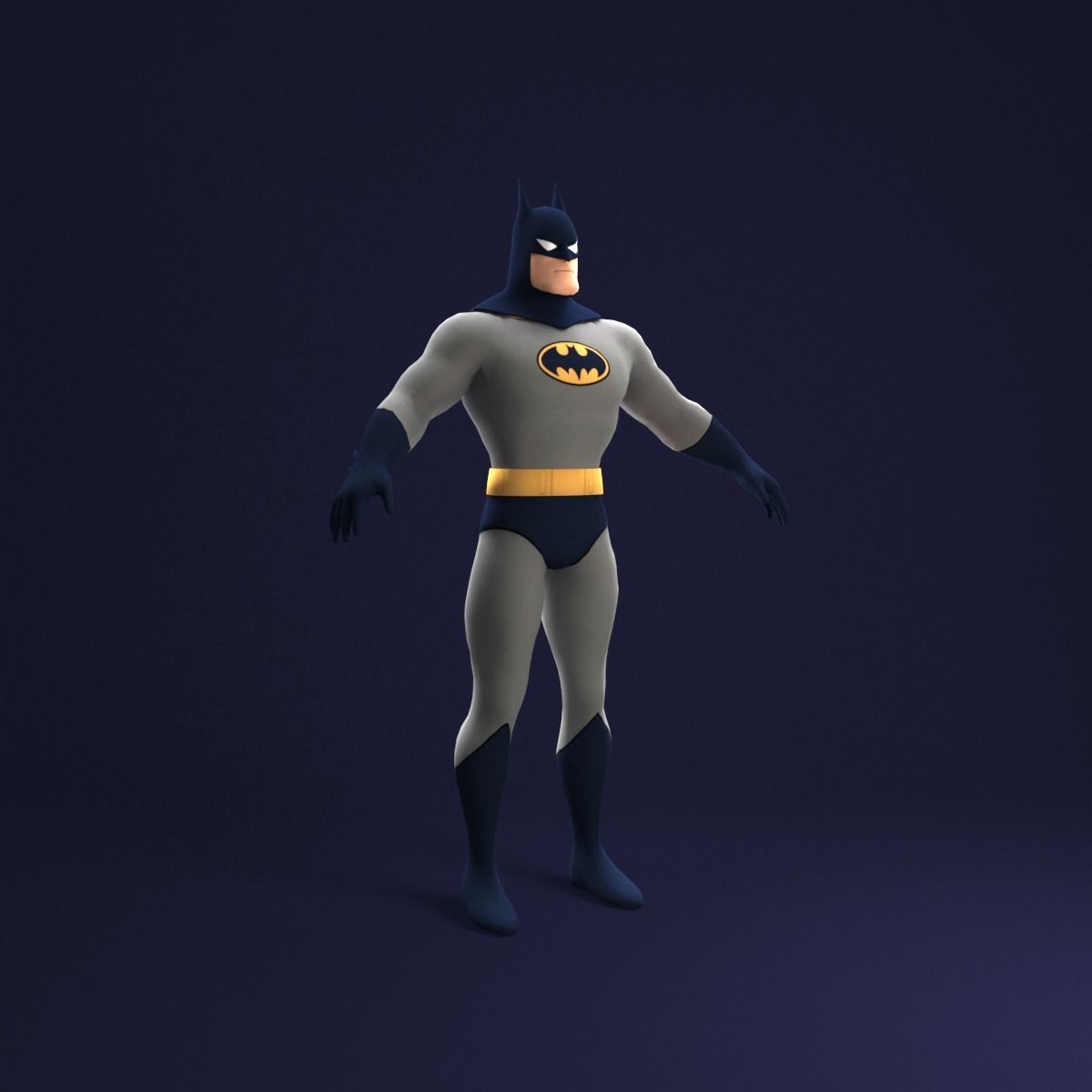 Batman Animated Series Rigged Low-poly 3D model_9