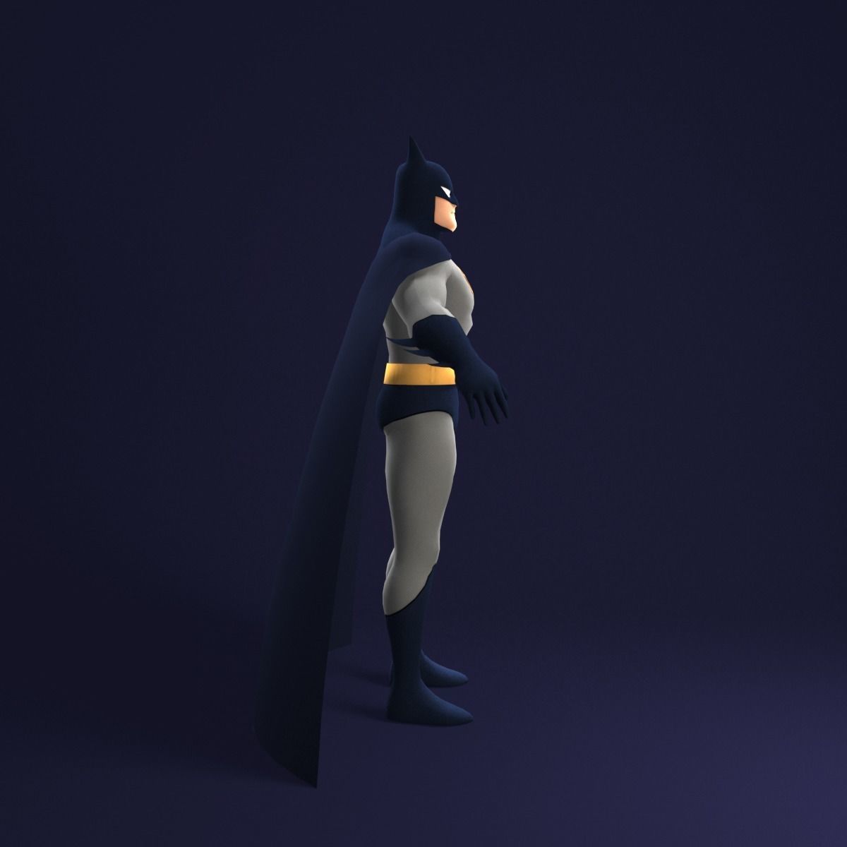 Batman Animated Series Rigged Low-poly 3D model_3