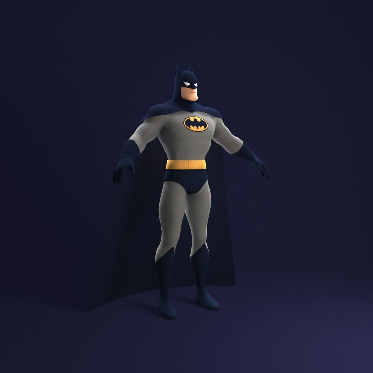 Batman Animated Series Rigged Low-poly 3D model_5