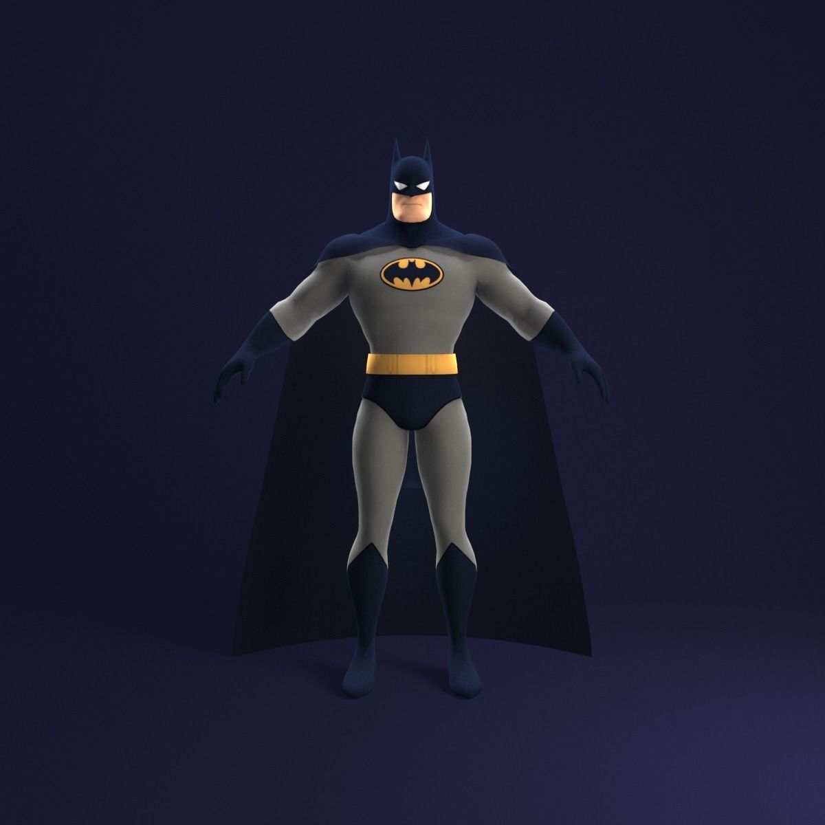 Batman Animated Series Rigged Low-poly 3D model_2