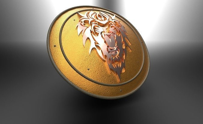 Lion Shield Low-poly 3D model