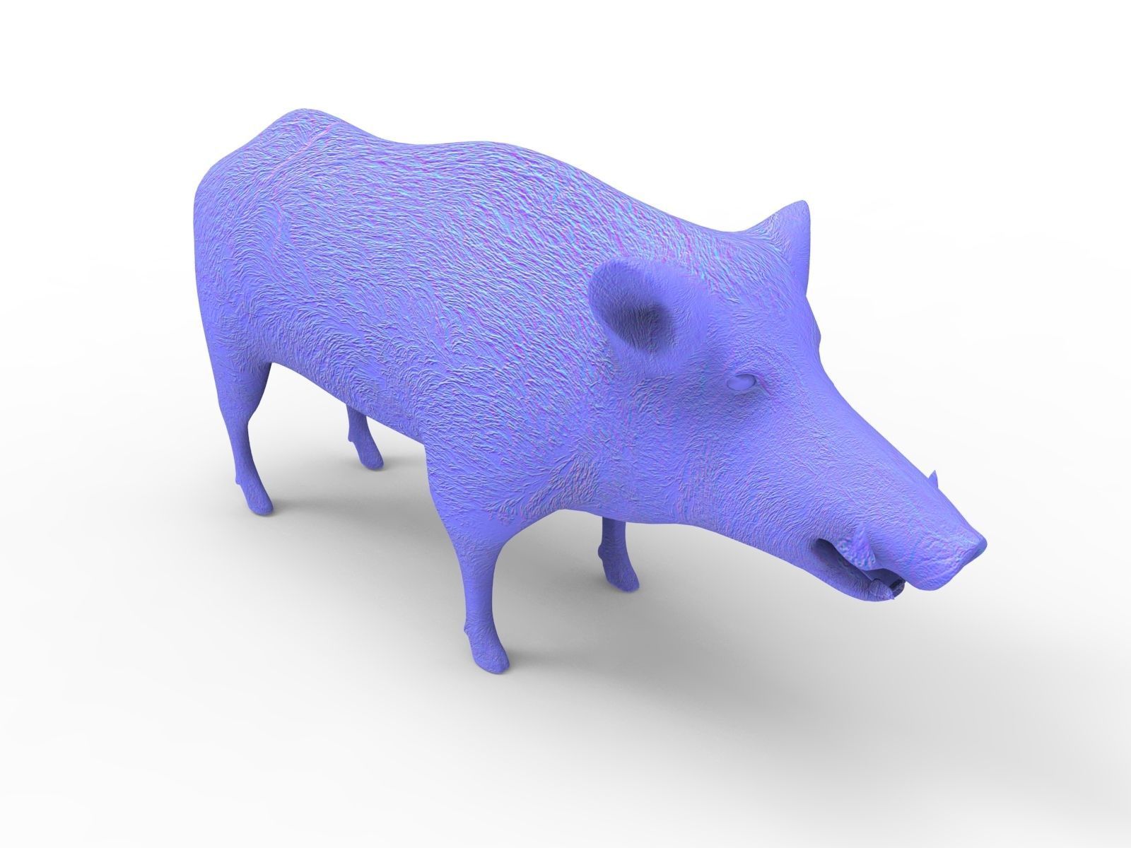 3D Wild Boar Rigged and Animated  Low-poly 3D model_19