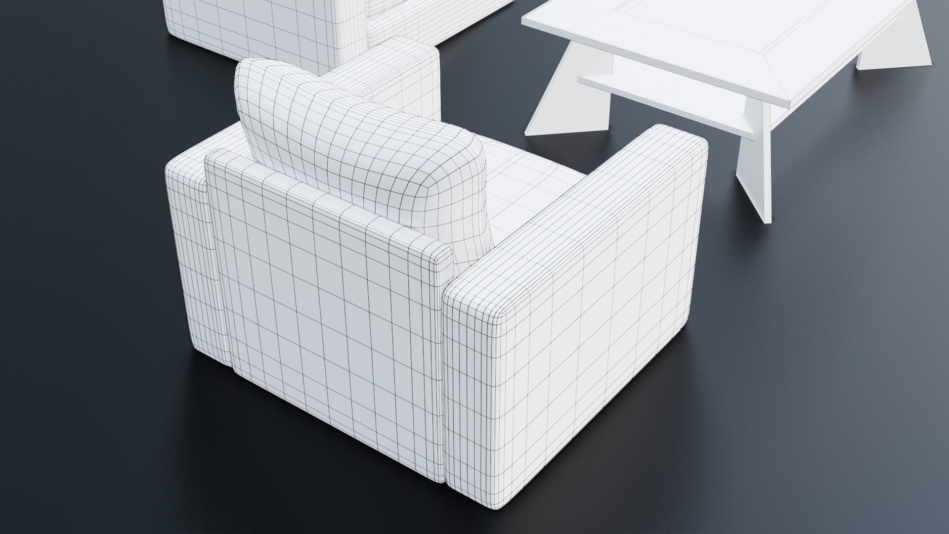 Furniture Pack Low-poly 3D model_36