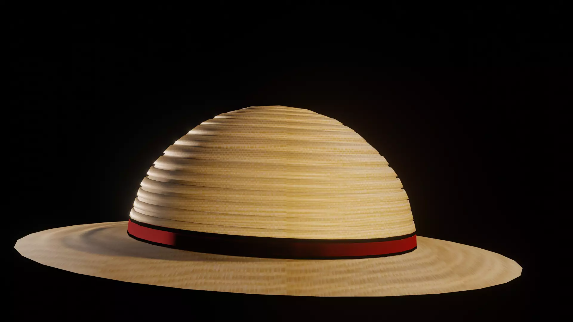 strawhat luffy hat mugiwara modeling and texturing 3D model_0