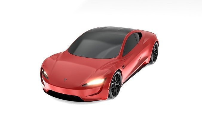 Tesla Roadster CGI 3D Model 3D model