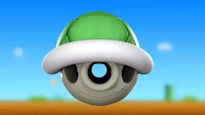 Mario Shell Low-poly 3D model