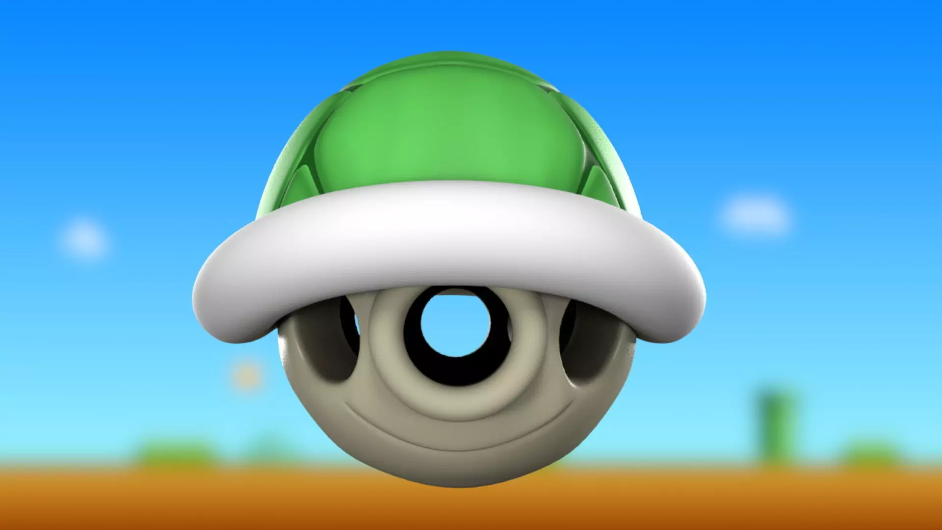 Mario Shell Low-poly 3D model_0