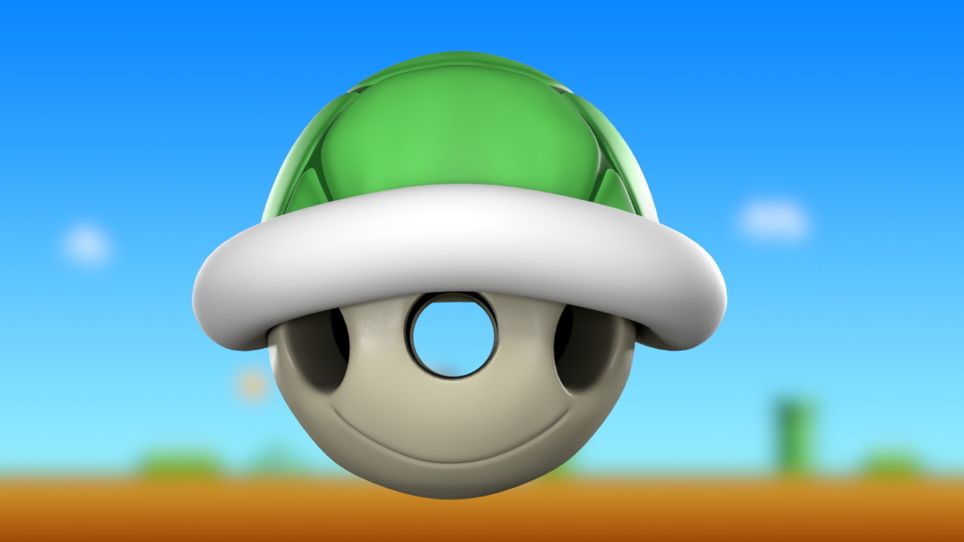 Mario Shell Low-poly 3D model_1