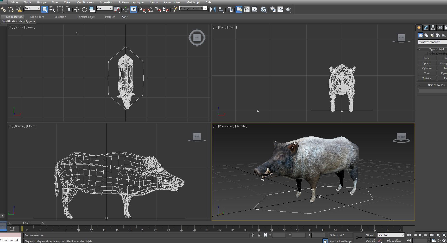 Wild Boar Rigged and Animated 3D Models Low-poly 3D model_12