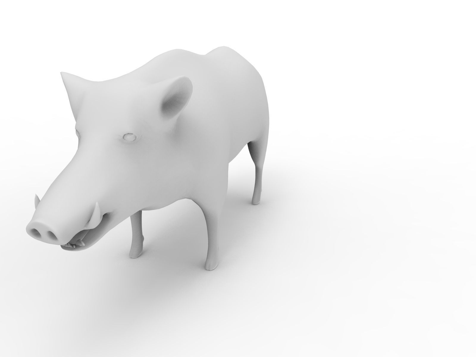 Wild Boar Rigged and Animated 3D Models Low-poly 3D model_16