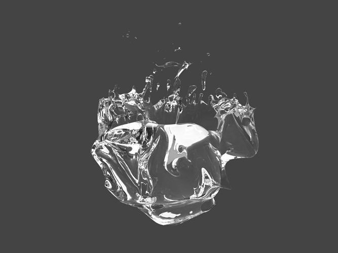 Water splash pack - blender - adobe dimension - png resources 3D model 5